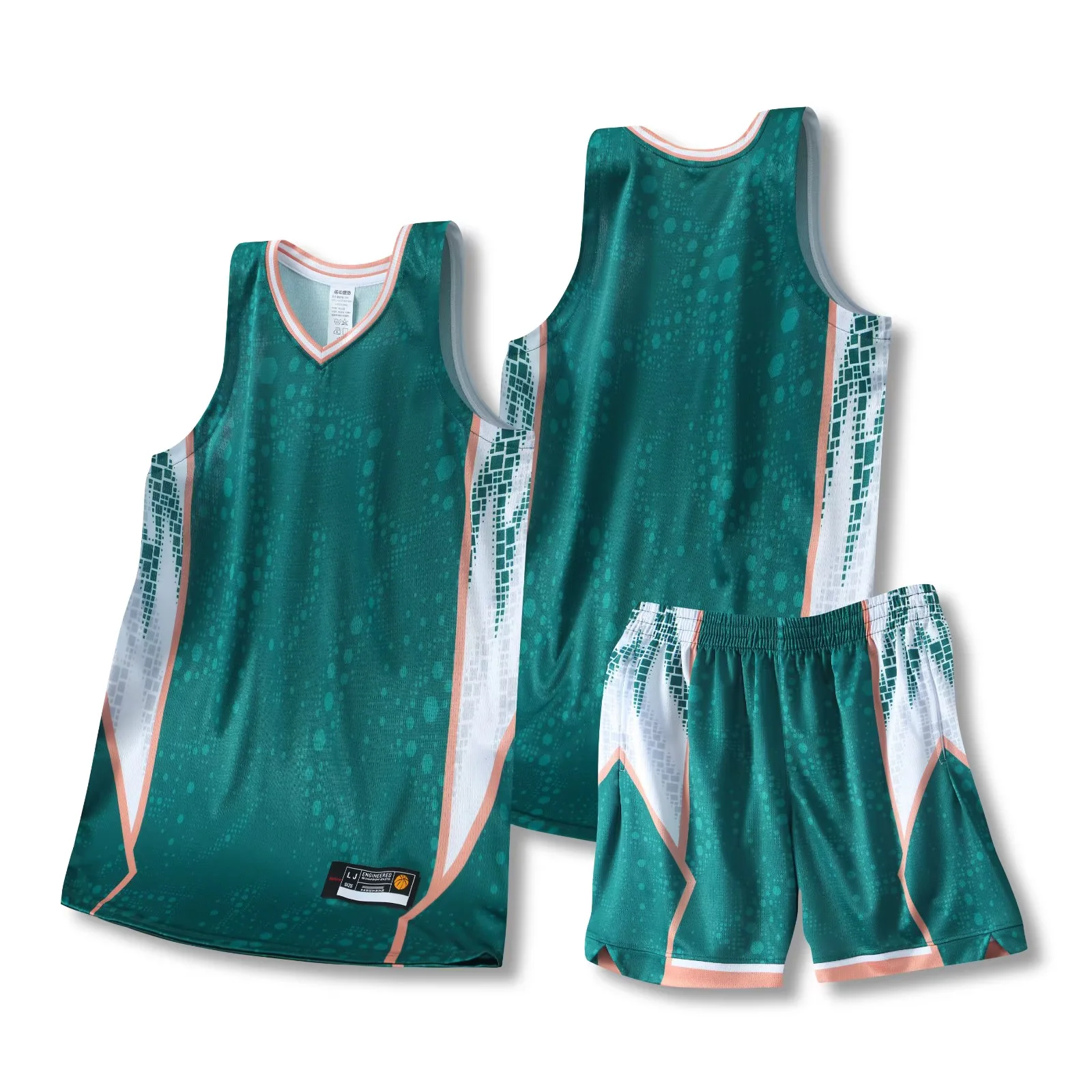 Simple casual men's sportswear set: vest + shorts